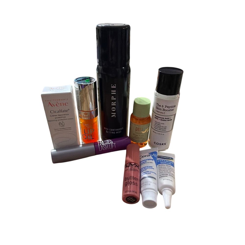 Makeup Sample Lot - Morphe CeraVe Cetaphil Essence NYX PIXI Maybelline 9 Pieces